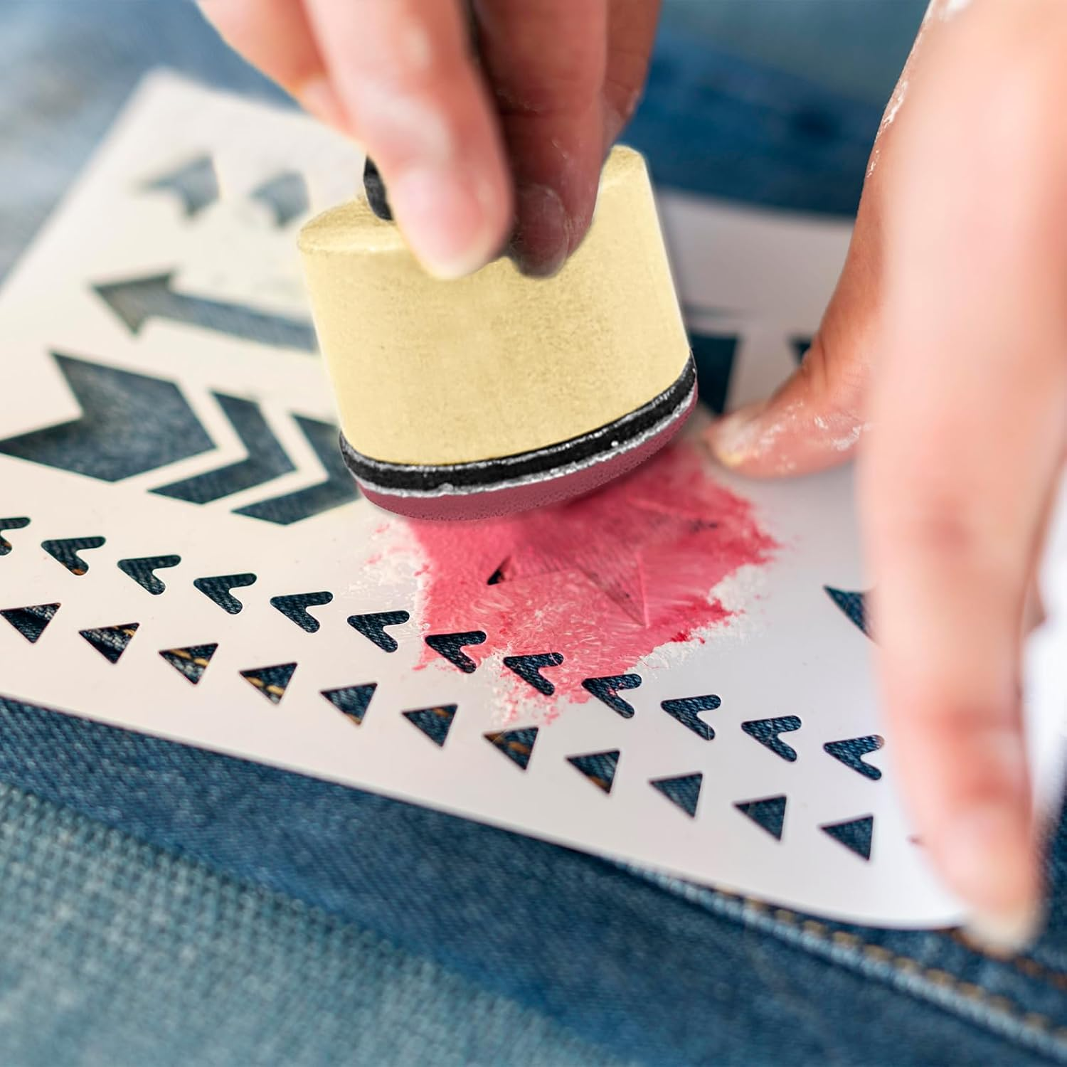 WELANE Ink Mixing Stamp Tool, 1 PCS Ink Mini Applicator Tools with 10 PCS Replacement Sponges for Distressing, Drawing, Blending image number 5