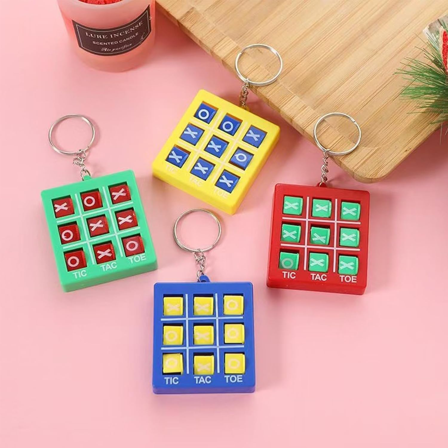 8Pack Keychain, Fun Puzzle Keyring,Key Ring, Educational Tool for Boys and Girls Suitable for Bag and Belt Birthday Parties image number 2