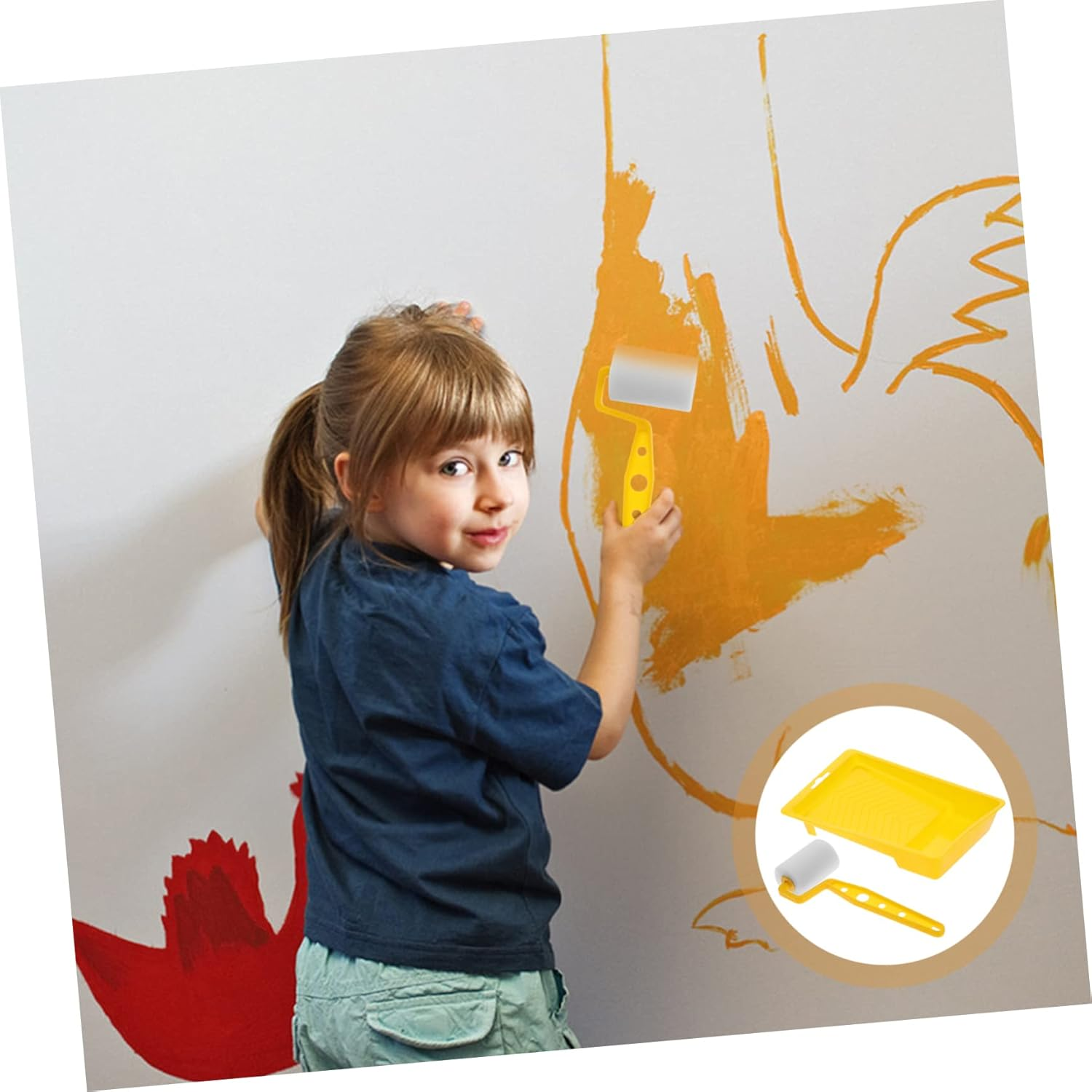 Bestonzon 5Sets Multi-Function Paint Rollers Handle for Easy Wall Painting for Home Use Smooth Application Walls Ceilings and Furniture image number 1