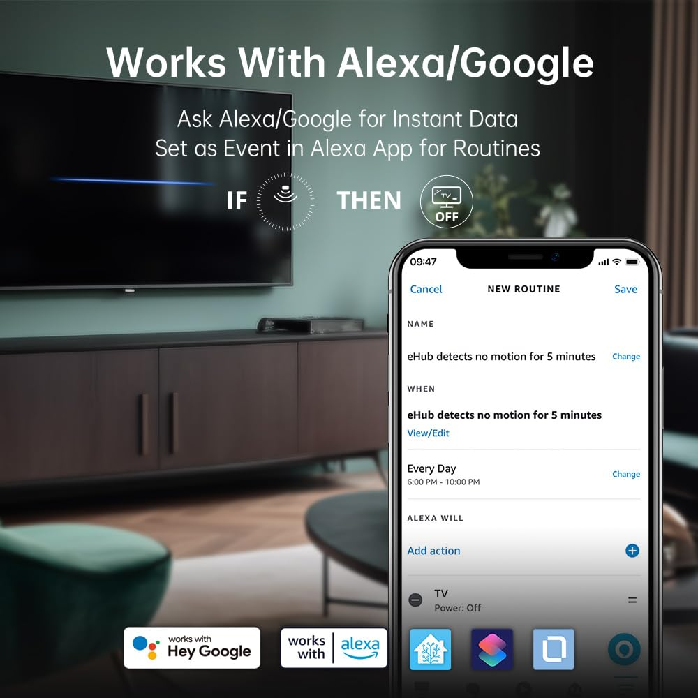 Thermometer and Hygrometer Eths, Wifi Smart Temperature and Humidity Monitor Sensor, APP Phone Alert, 3 Years Data Storage and Export, Modbus, Works with Alexa Google Home, No Hub Required image number 2