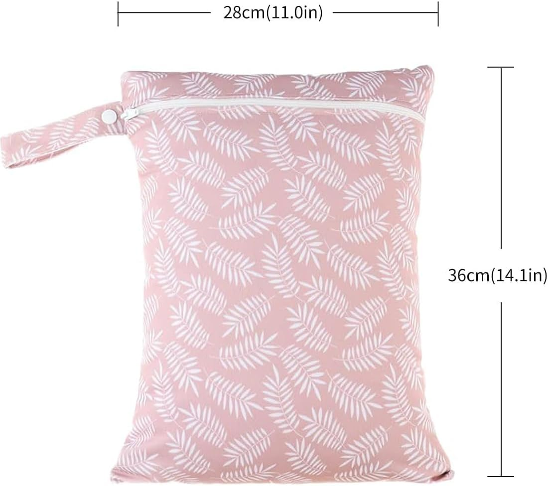 3 Set Wet Bags for Baby Cloth Diapers, Reusable Waterproof Wet Bag Storage Bag Nappy Bag, Washable Hanging Travel Bags Gym, Pool, Daycare Soiled Baby Items Yoga Gym Bag for Wet Clothes image number 1