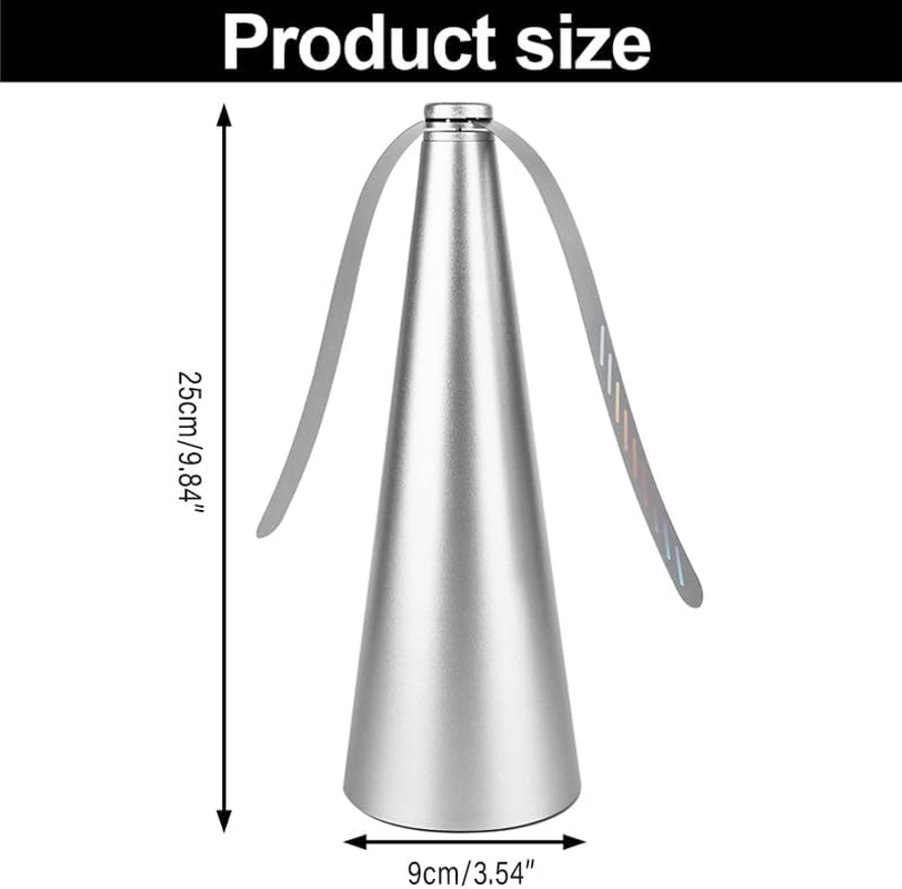 1Pc（Black） Automatic Fly Trap Repellent Fan Keep Flies Bugs Away from Your Food #T - Gold image number 7
