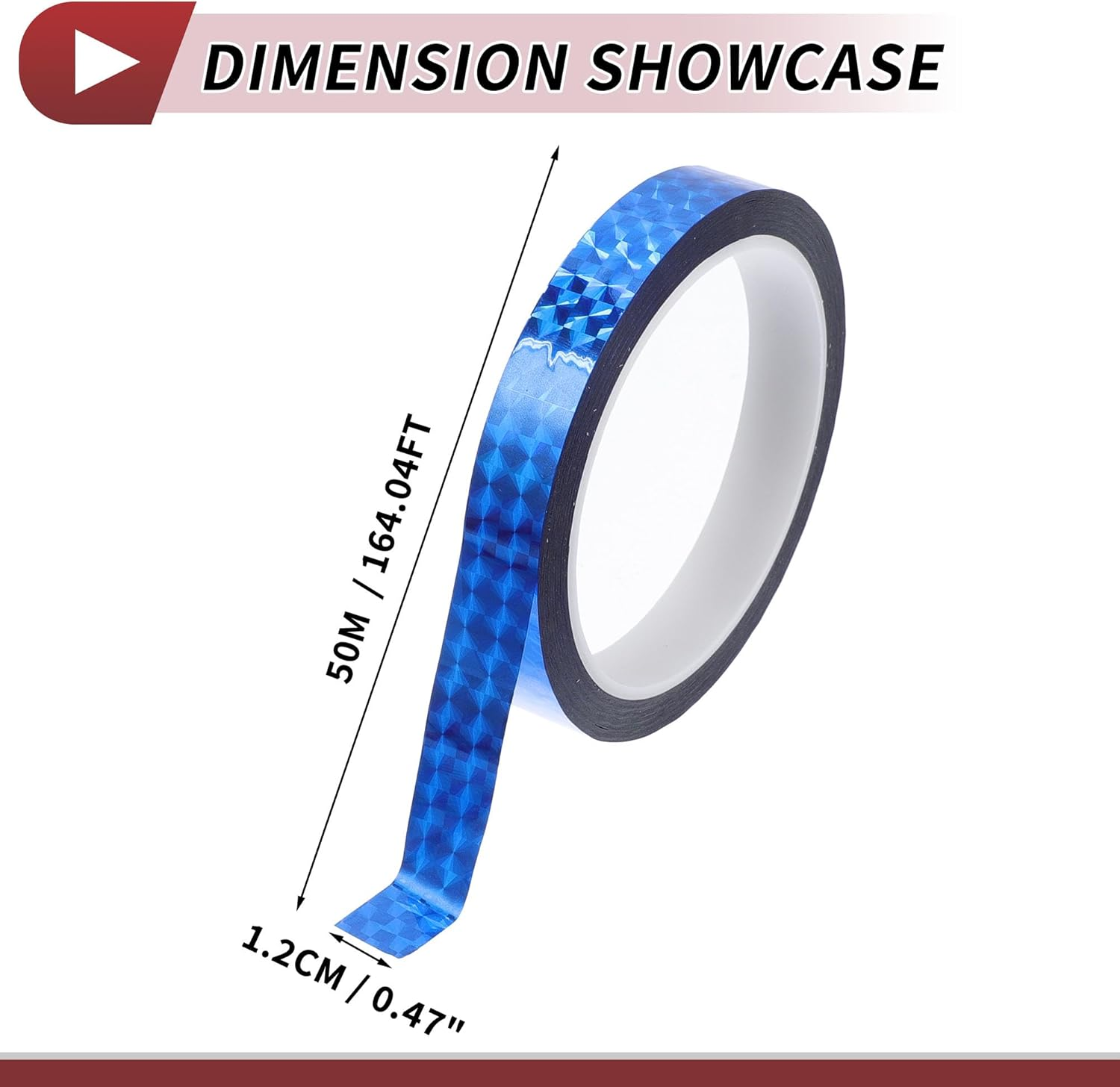 X AUTOHAUX Pinstripe Tape 164.04Ft X 0.47" Car Stripes Pinstripe Decals for Car, Motorcycle and Boat, Racing Stripes DIY Stickers Laser Blue 1 Pc image number 2