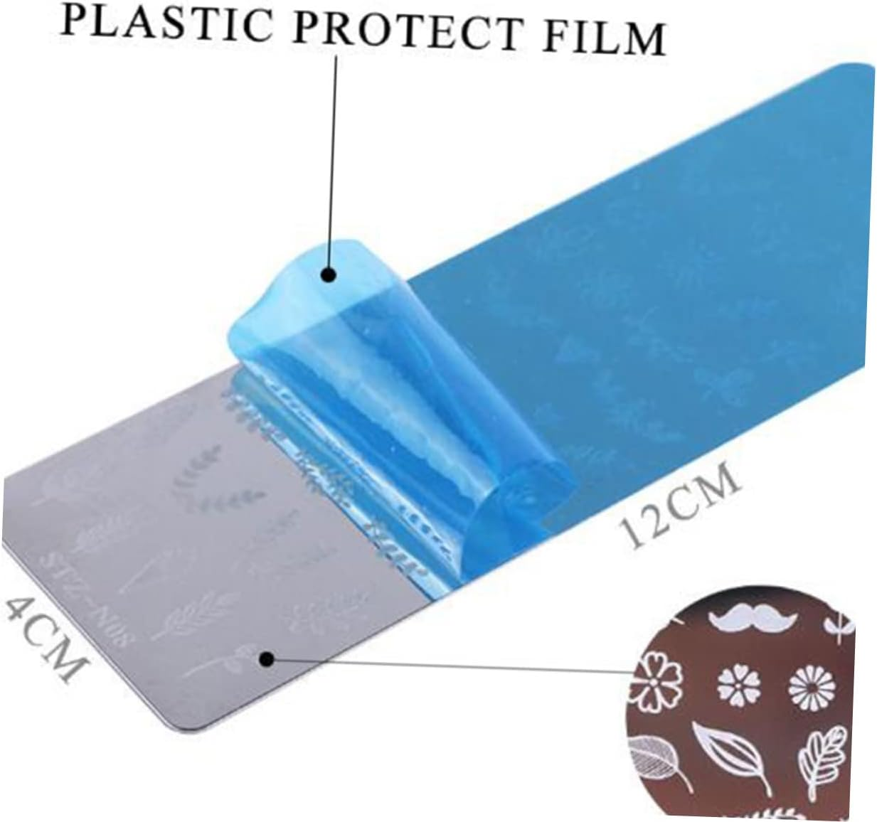 Nail Art Stamping Plates Set of 5 Floral Butterfly Nail Templates DIY for Women and Girls image number 5