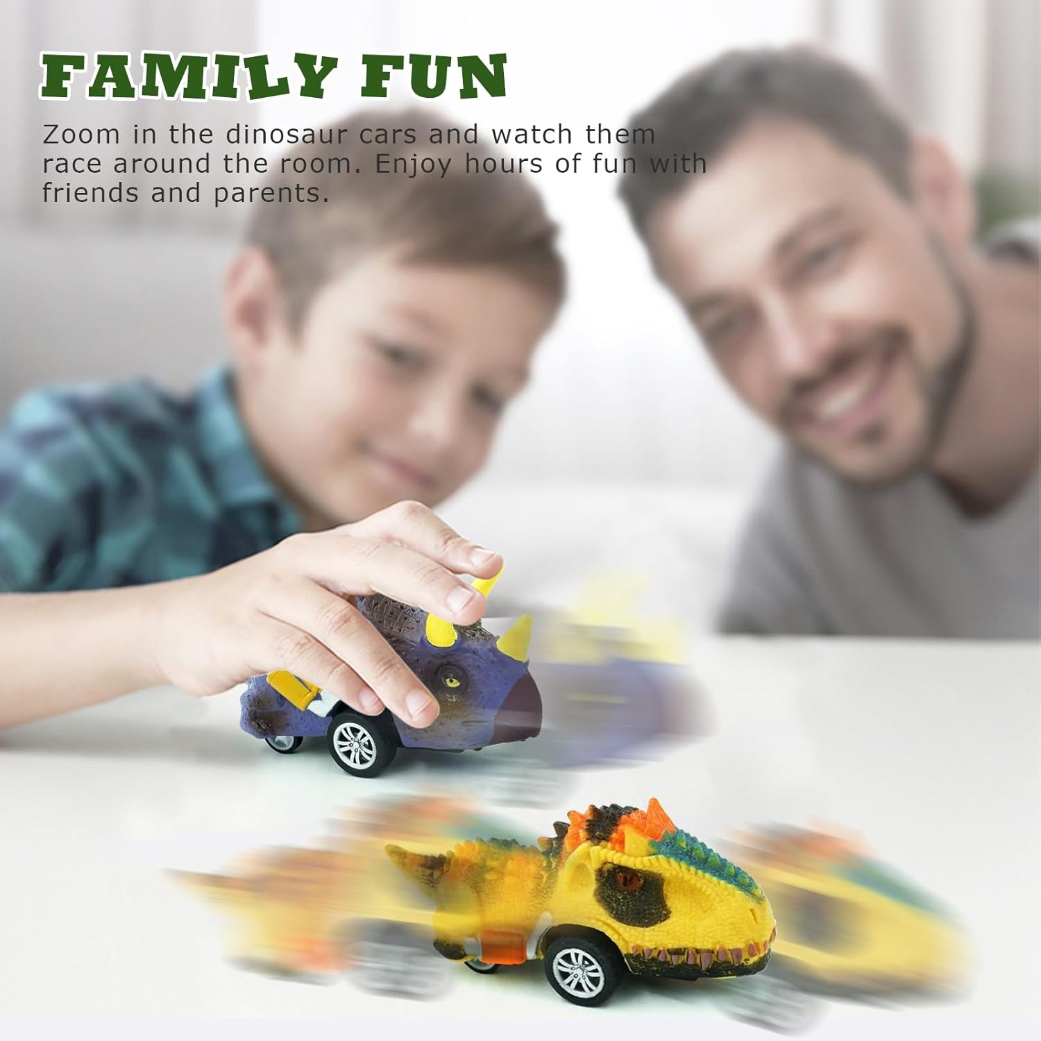 Dinosaur Toy Pull Back Cars,6 Pack Dino Toys for 3 Year Old Boys Girls and Toddlers,Boy Toys Age 3,4,5 and Up,Pull Back Toy Cars,Dinosaur Games with T-Rex