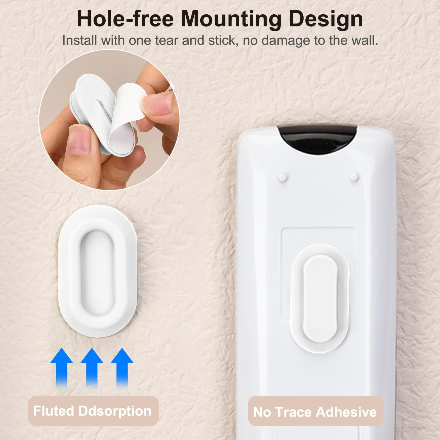 Magnetic Remote Control Holder Wall Mount 4 Pack Soft Silicone Remote Control Caddy with Strong Adhesive Remote Holder for TV, AC, Fan image number 1