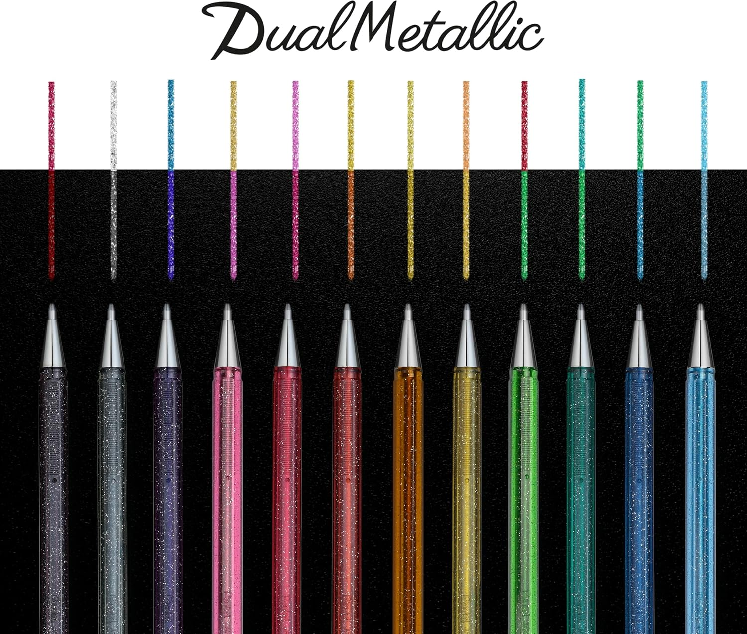 Pentel Hybrid Dual Metallic 1.0Mm Gel Pen One Wallet of 6 Assorted Colours (K110-6) image number 5