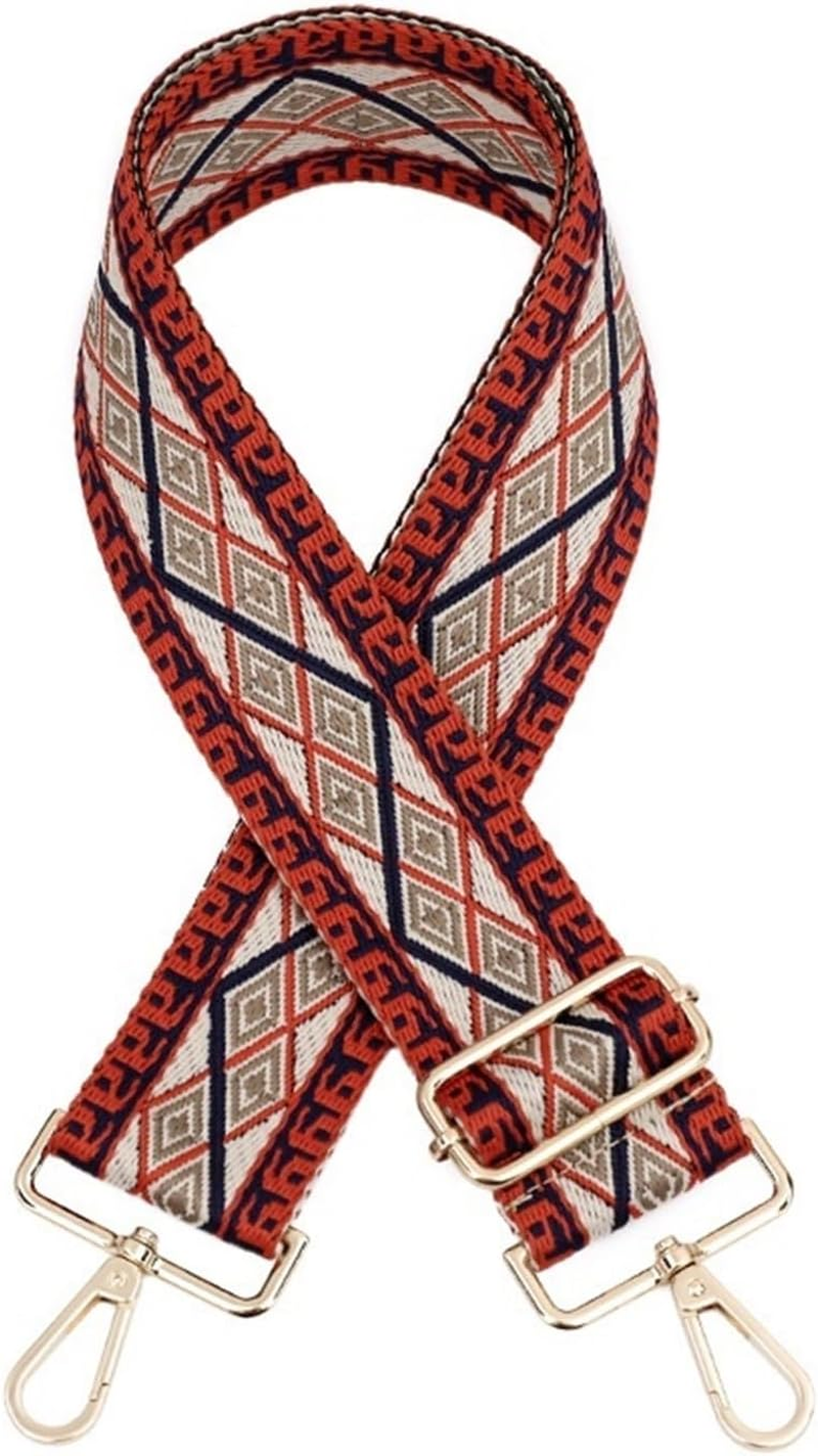 Shoulder Strap Women Bag Strap Shoulder Strap Color Nylon Bag Belt Extension and Wide Belt Leather Bag Replacement Belt Crossbody Handbag Replacement Strap (Color : C-4, Size : Silver Metal) image number 1