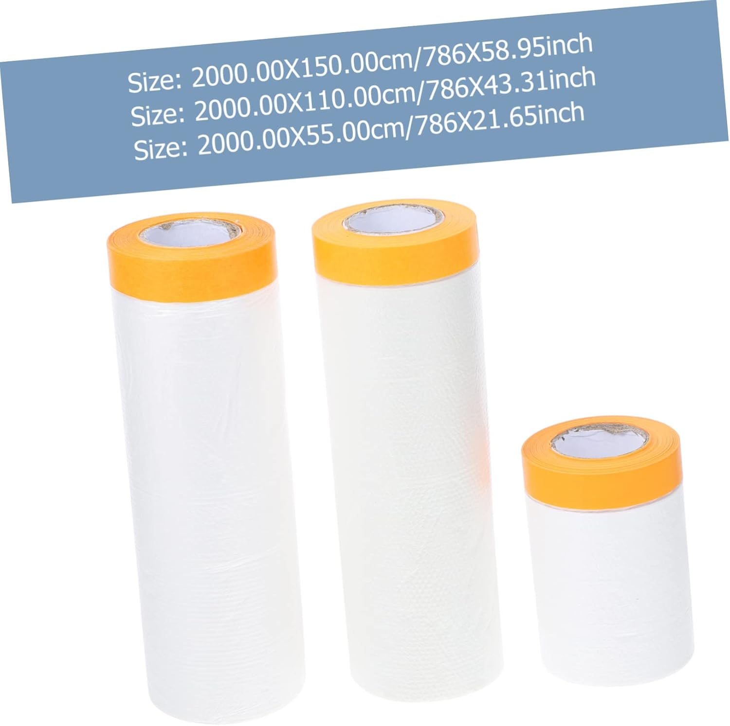 Outanaya 3Rolls Masking Paper for Auto Painting Meters Each for Automotive and Furniture Renovation Easy to Use Protective Film Adhesive Edge Suitable for Skirting Boards and Window Frames image number 3