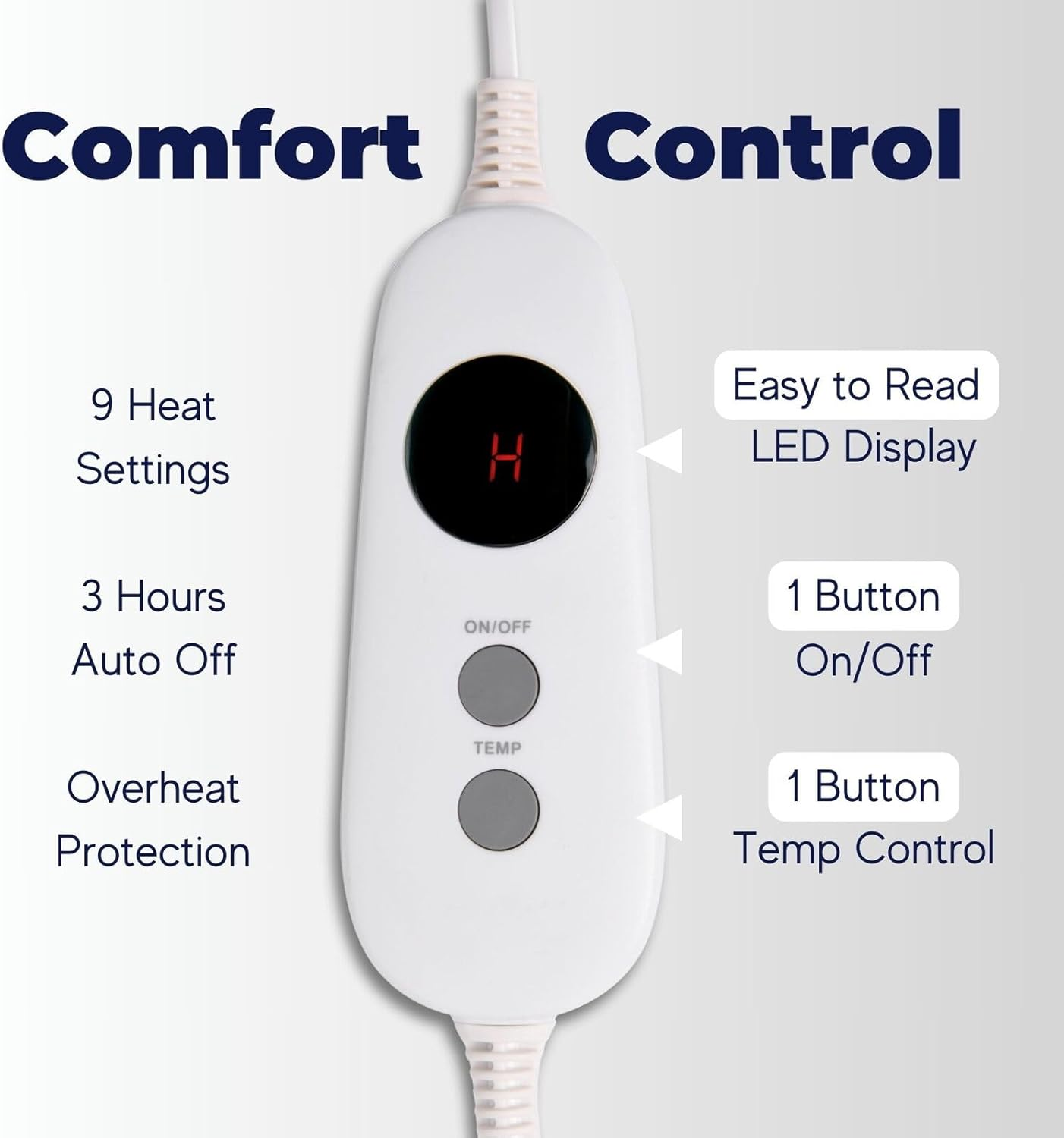 Dreamaker Luxury Faux Fur Electric Heated Throw Blanket 200X180Cm Heating Rug Reversible Coral Fleece Plush Snuggle Overheat Protection LED Display 9 Heat Settings Detachable Controller - Natural image number 2