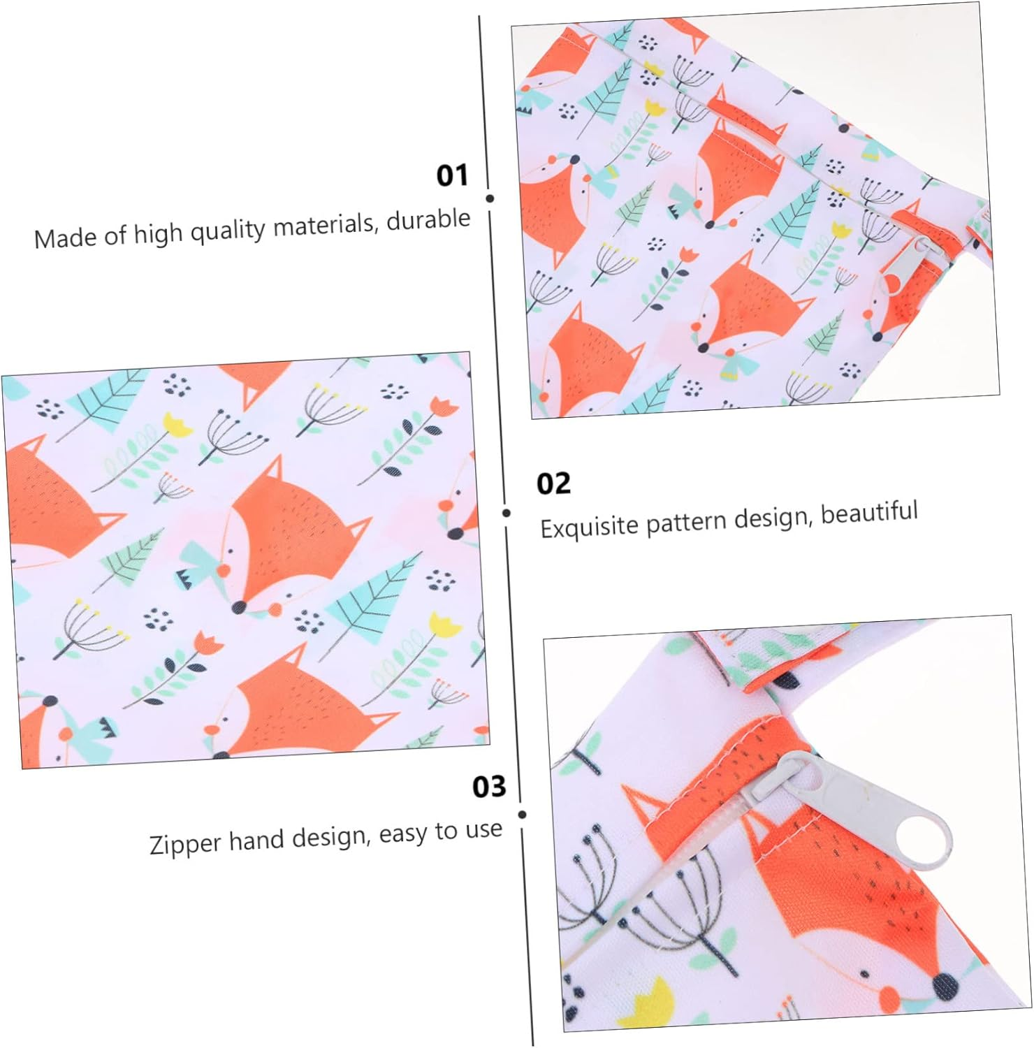 1Pc Portable Diaper Storage Bag Reusable Pocket Organizer for Boys and Girls Nappies Compact Travel Pouch for Wet Dry Diapers Lightweight Care image number 1