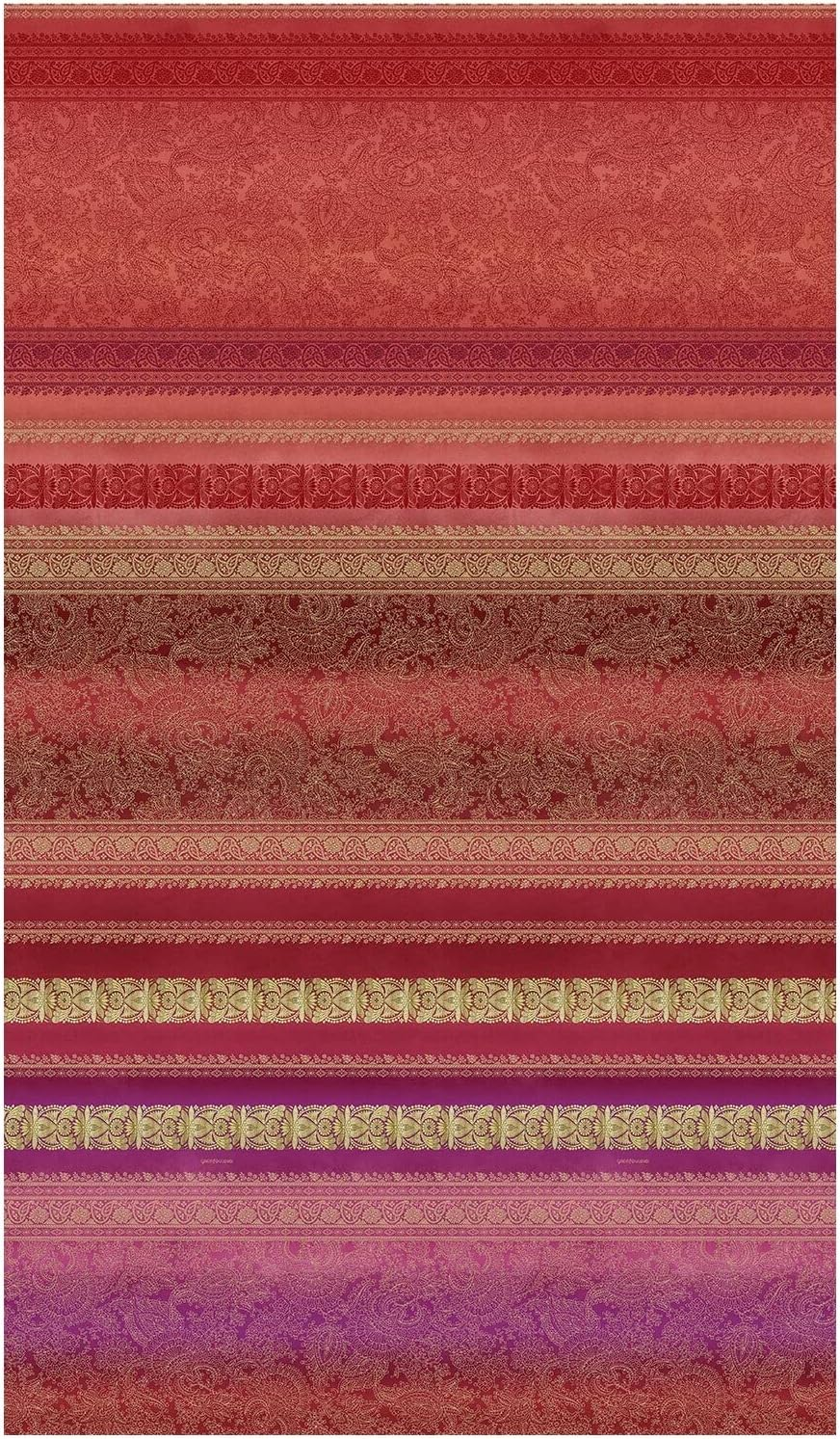 Bassetti MONREALE 9322018 Foulard 100% Cotton Red R1 Dimensions: 180 X 270 Cm