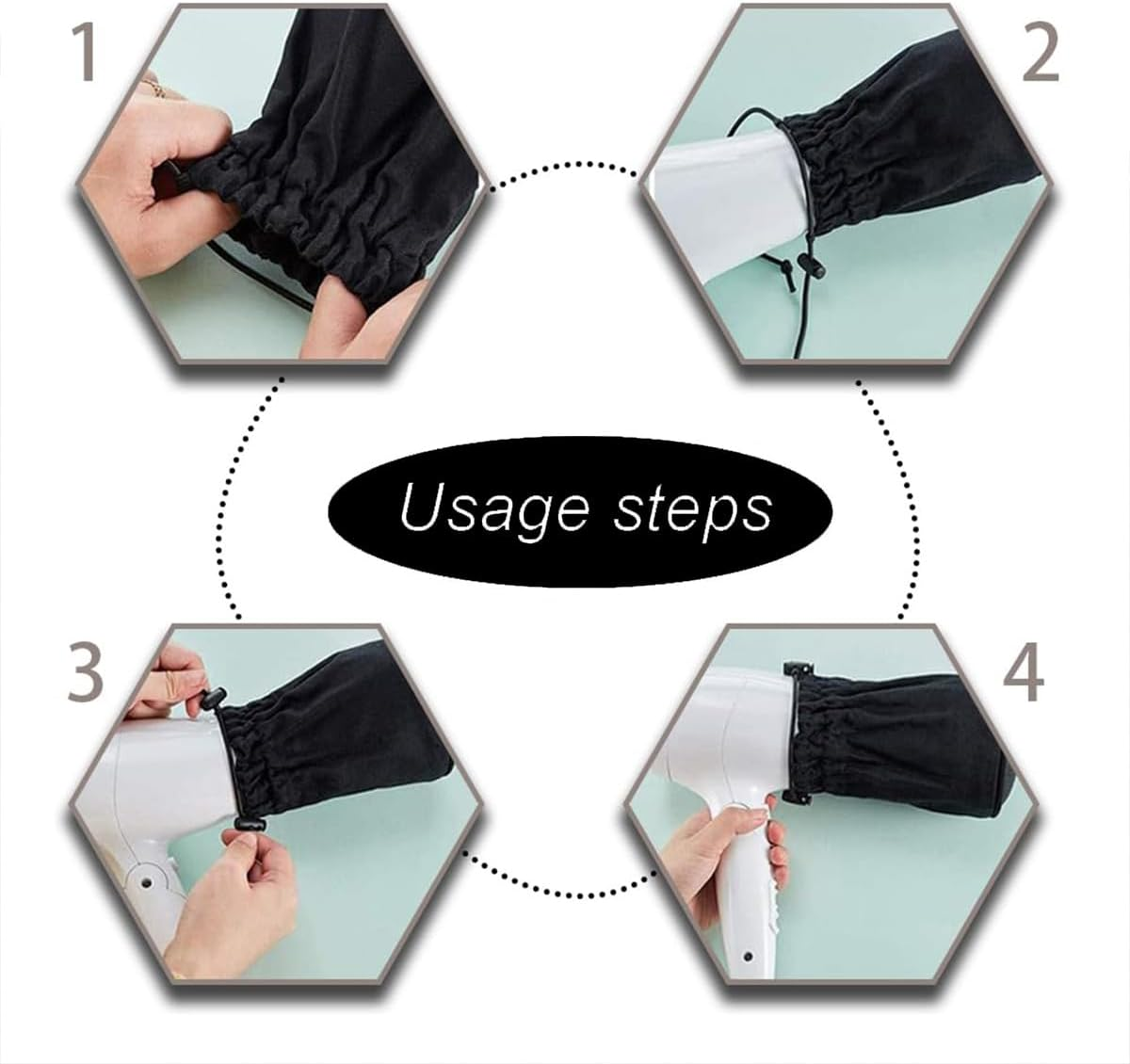 Laroal Hair Dryer Universal Mesh Hair Dryer Diffuser Attachment Foldable Hair Dryer Sock Diffuser Hair Dryer Attachment Blowing Tool Suitable for Most Hair Dryers image number 6