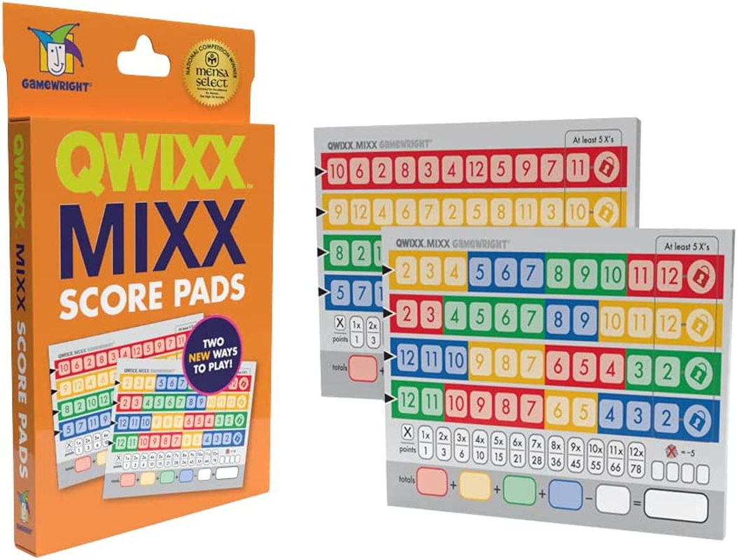 Gamewright - Qwixx Mixx - Enhanced Game Play Add-On Replacement Scorecards image number 5
