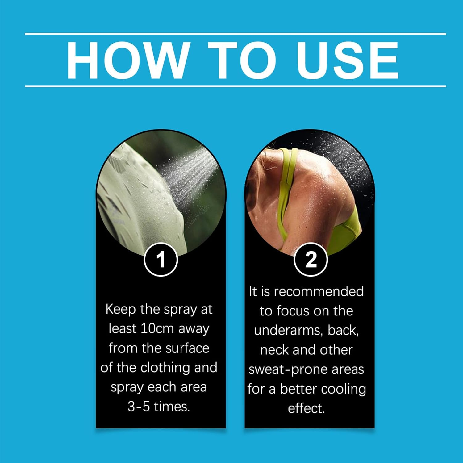 Qkbuza Cooling Spray for Hot Weather - Cooling Spray for Clothes,50Ml Refreshing Liquid Soothing Solution for Men Women Adults Teens Athletes Yoga Beach Vacation Running image number 5