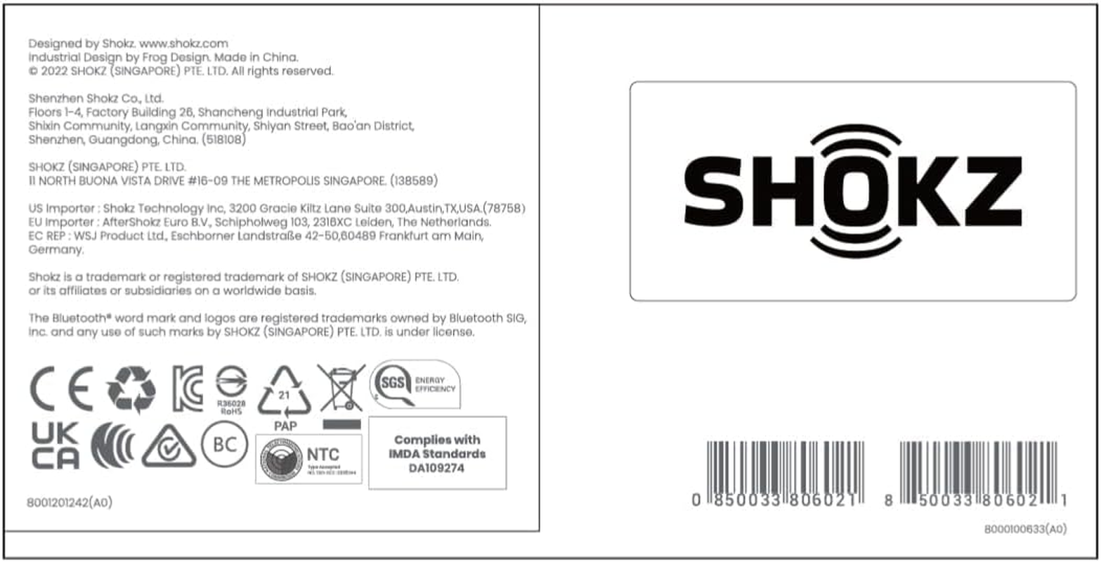 Shokz Openrun Wireless Open-Ear Headset, Blue image number 2