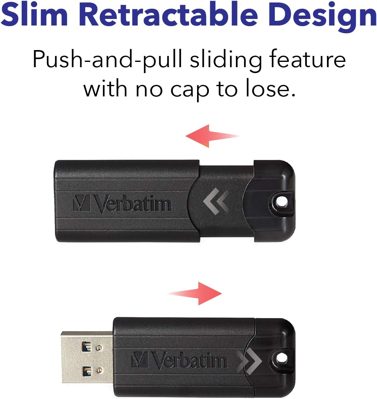 Verbatim Store'N'Go Pinstripe USB 3.0 Drive 64GB (Black) image number 4