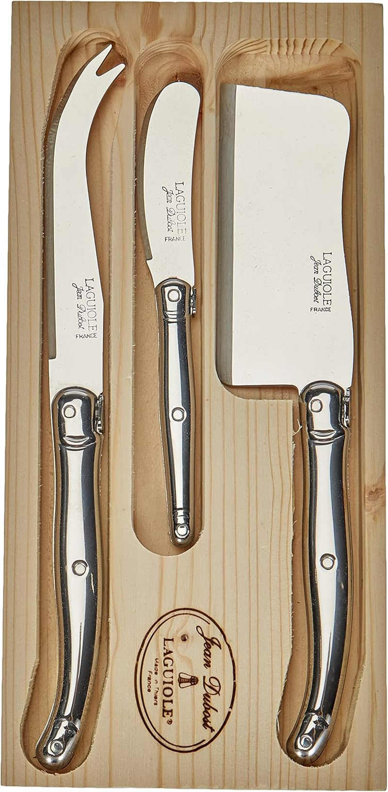 Laguiole Jean Dubost 97616 Cheese Set of 3 Stainless Steel image number 4
