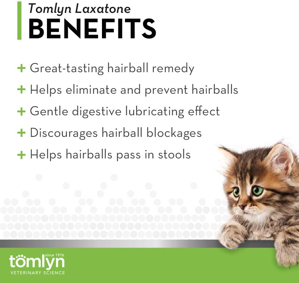 Tomlyn Laxatone Tuna-Flavored Hairball Remedy Gel for Cats and Kittens, 4.25Oz image number 4