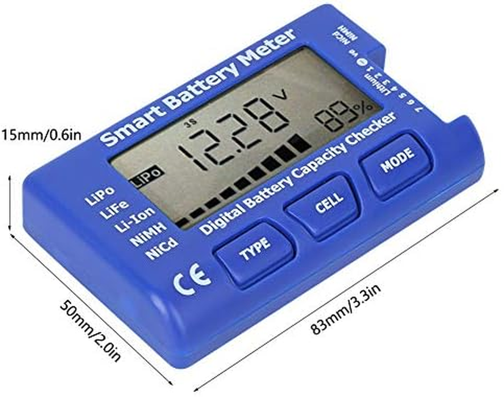 Viagasafamido 5 in 1 Battery Meter, Intelligent Cell Meter Digital Battery Checker Balancer with LCD Display for Lipo Life Liion Nimh Nicd Cell image number 5