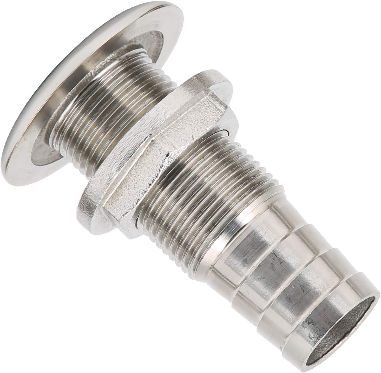 Boat Drain Vent, Yacht Water Outlet Port Stainless Steel Outdoor Boat Bilge Body Bottom Drain Vent Accessory Joint Water Drainage Fittings Plug Thru Hull Connector Plumbing (MJS022 3 8〃) image number 4