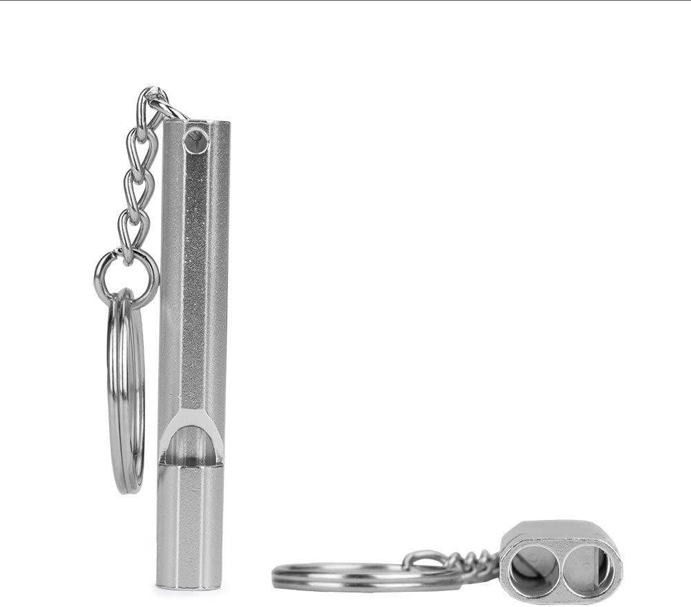 Michael Josh 2PCS Outdoor Loudest Emergency Survival Whistles with Carabiner and Lanyard for Camping Hiking Sports Dog Training image number 2