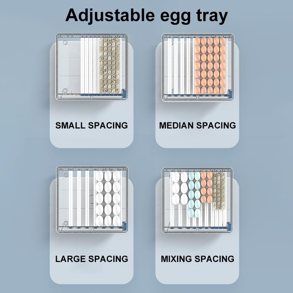 CHAOFLIGHT Eggs Incubator,64 Poultry Egg Hatchery Brooder Automatic Egg Turner with Temperature Control & Digital Touch Screen for Hatching Parrot,Birds,Chickens,Ducks,Quails (64 Eggs) - 128 Eggs image number 2
