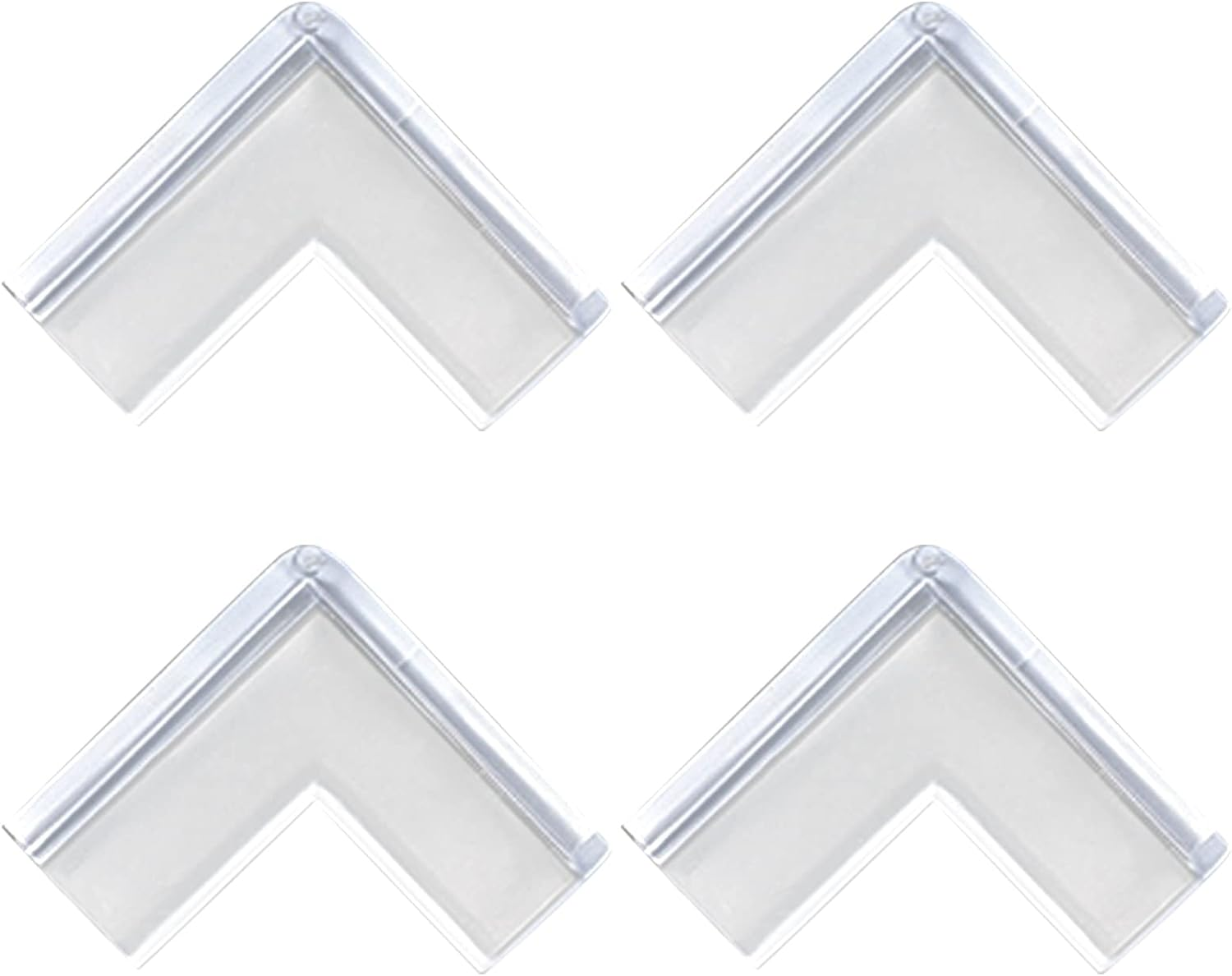 Baby Proofing Tables Corner Guard, Transparent W Shaped Edge Protector Strip with 4 Corner Guards, Self Adhesive anti Corrosion Edge Corner Guard for Coffee Table Furniture (10M(L) X10Mm(W)) image number 2