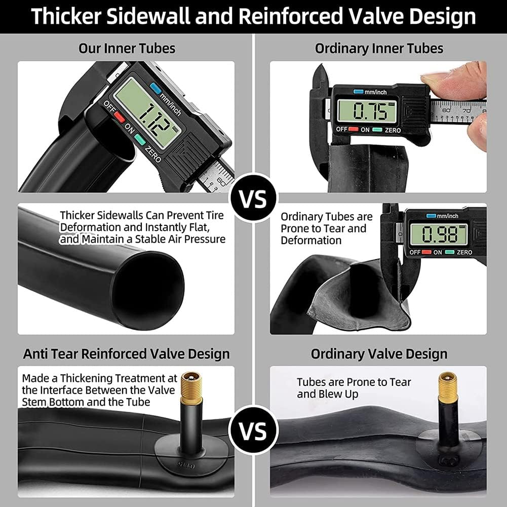 Spacesea 2-PCS 26 Inch Bike Tubes, 26X1.75/1.9/1.95/2.0/2.125 Bike Tire Tube, Mountain Bike Inner Tube with 32Mm Schrader Valve image number 5