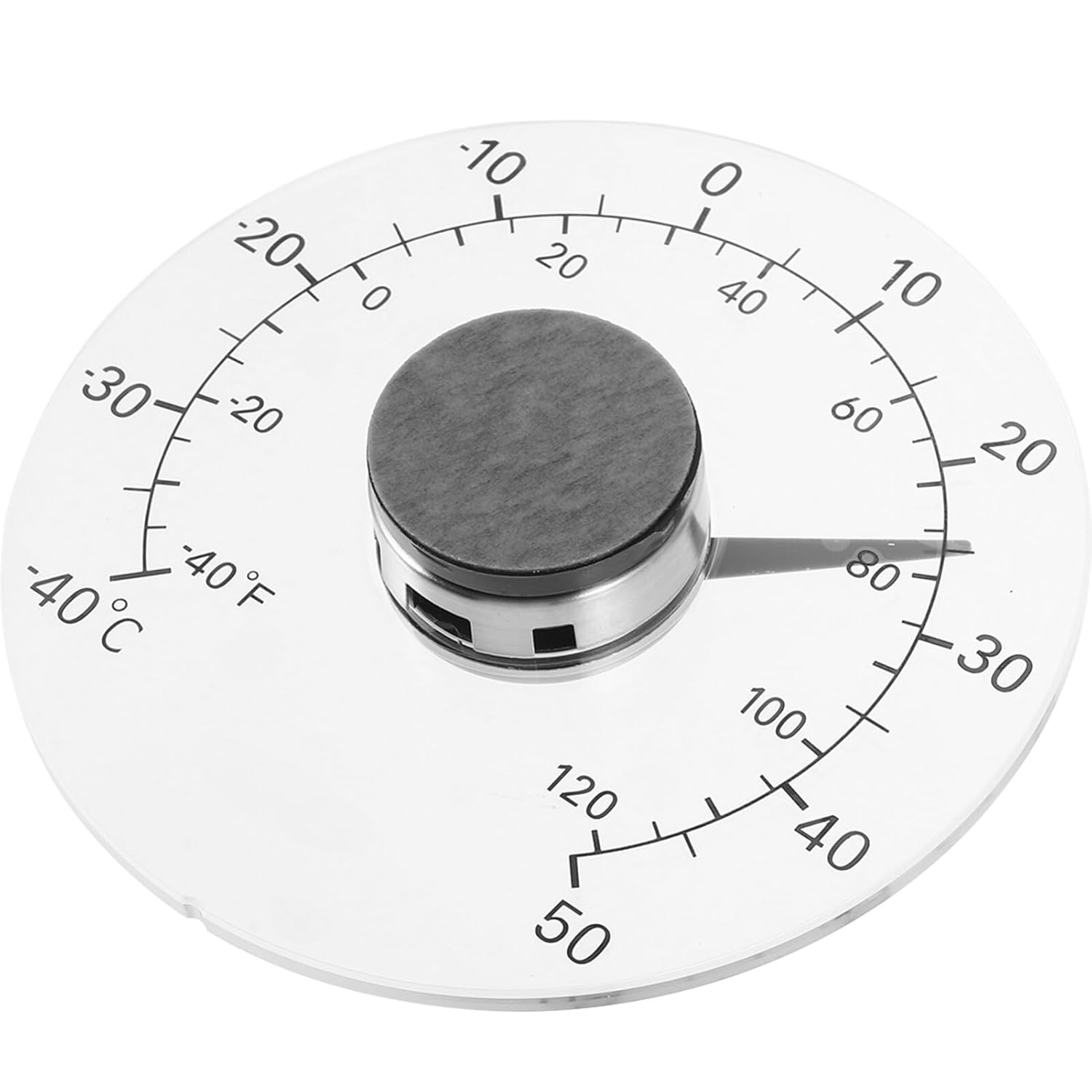Yardwe Stick on Window Thermometer Temperature Indoor and Outdoor Waterproof Dial round for Garden Gauge Humidity Monitor image number 2