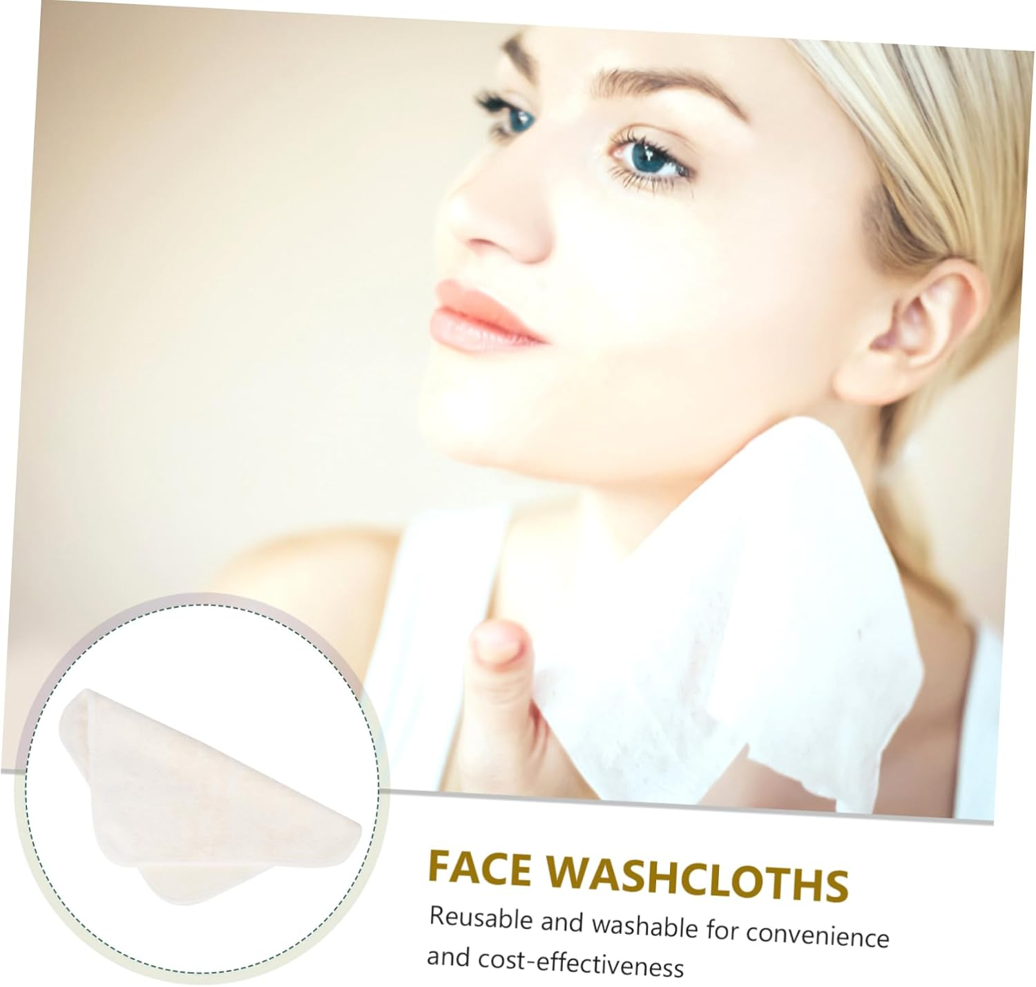 OATIPHO 5Pcs Bamboo Fiber Face Cleaning Cloths Washcloths Exfoliating Towels for Facial Cleansing and Gentle Exfoliation image number 6