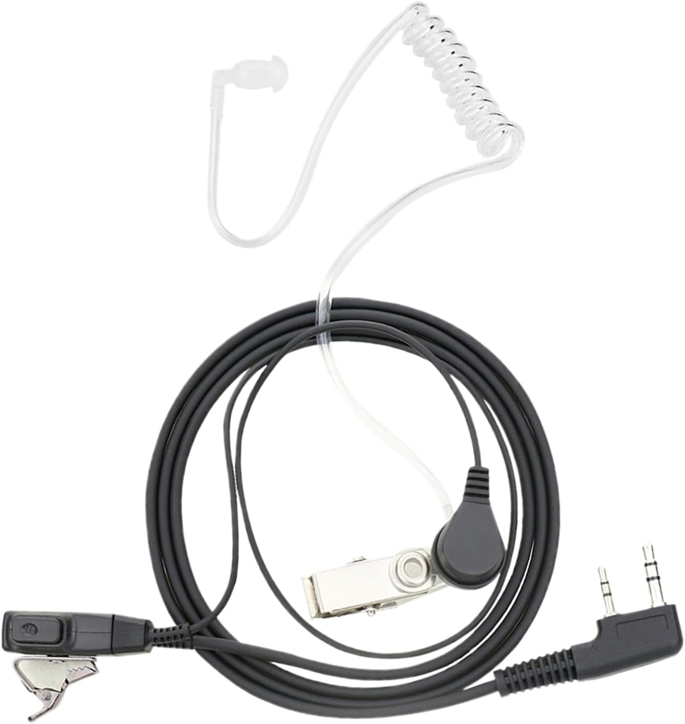 Microphone Headset Discreet Acoustic Tube - Replacement Concealed Transparent Acoustic Tube Microphone Earphones Audio Parts Ergonomic for Professionals Enthusiasts image number 2