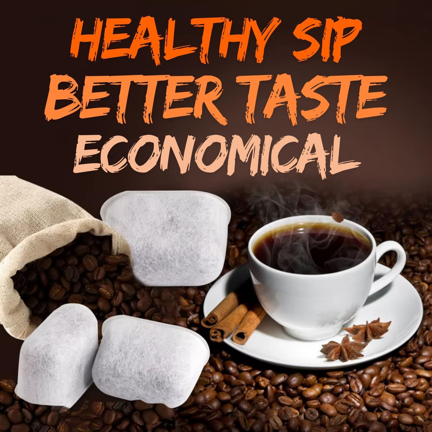 6Pcs Water Filter Replacement Cartridge with Activated Carbon Charcoal Coffee Maker & Brewers Filter Pods Compatible with Breville Barista Express Oracle Machines - Enhance Coffee Taste and Quality image number 1