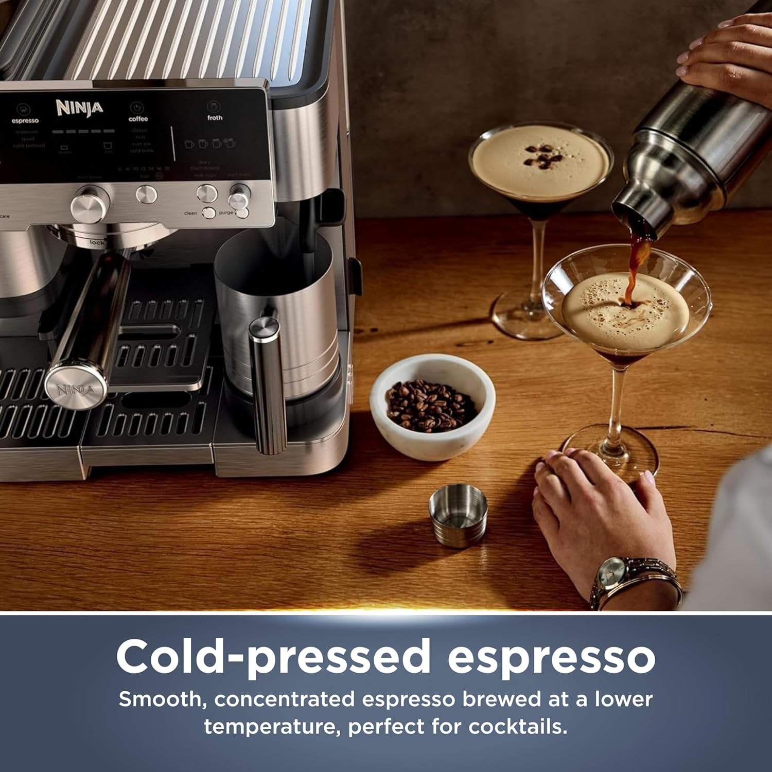 Ninja Luxe Caf&eacute; Premier Espresso Machine, 19 Settings, Dual Froth System & Assisted Tamper, 3 Machines in 1, Espresso, Filter Coffee & Built-In Grinder & Scale, Cyberspace ES601ANZ image number 3