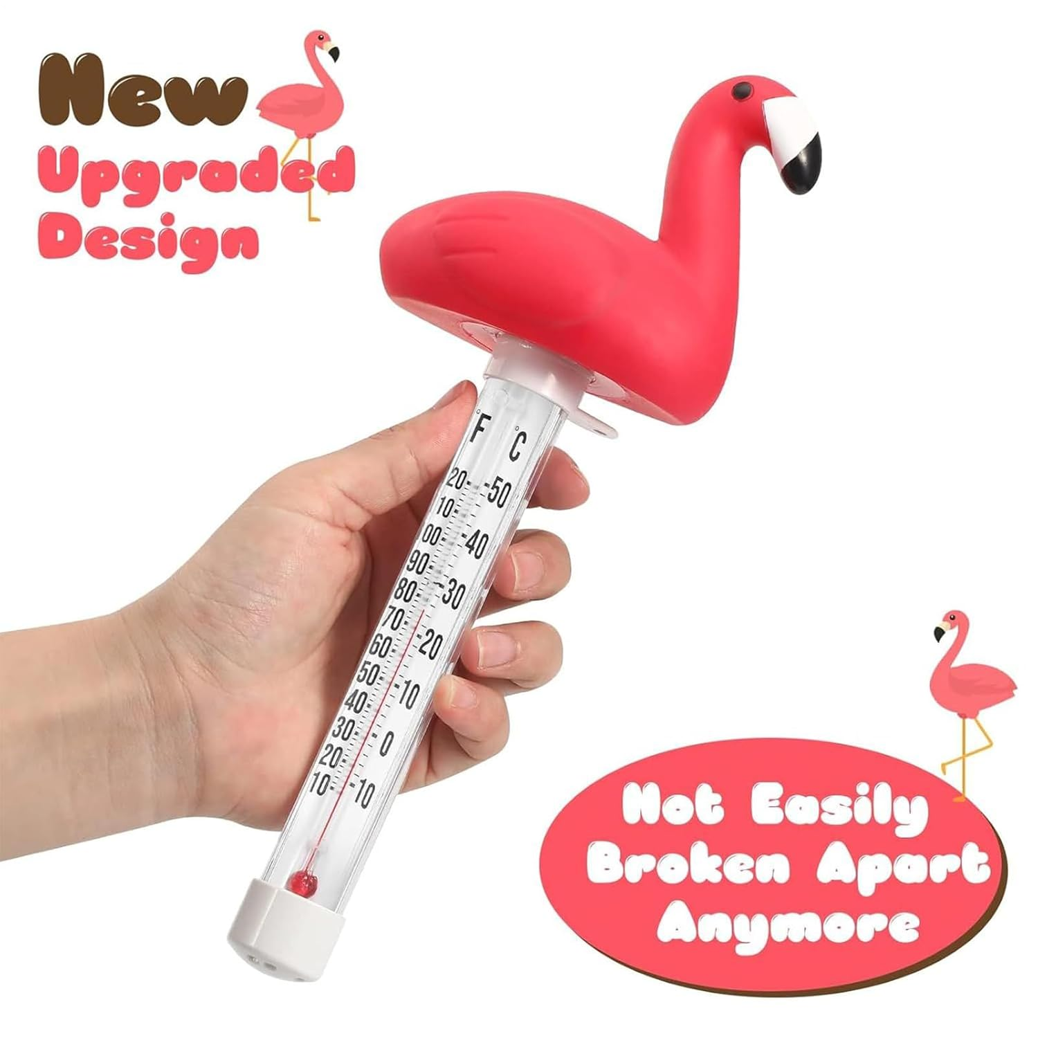 Pool Thermometer Floating Easy Read, Digital Bath Thermometer, Pool Water Temperature Gauge Thermometer for Swimming Pools, Ice Baths, Hot Tubs, Cold Tubs, Ponds and Spas - B image number 2