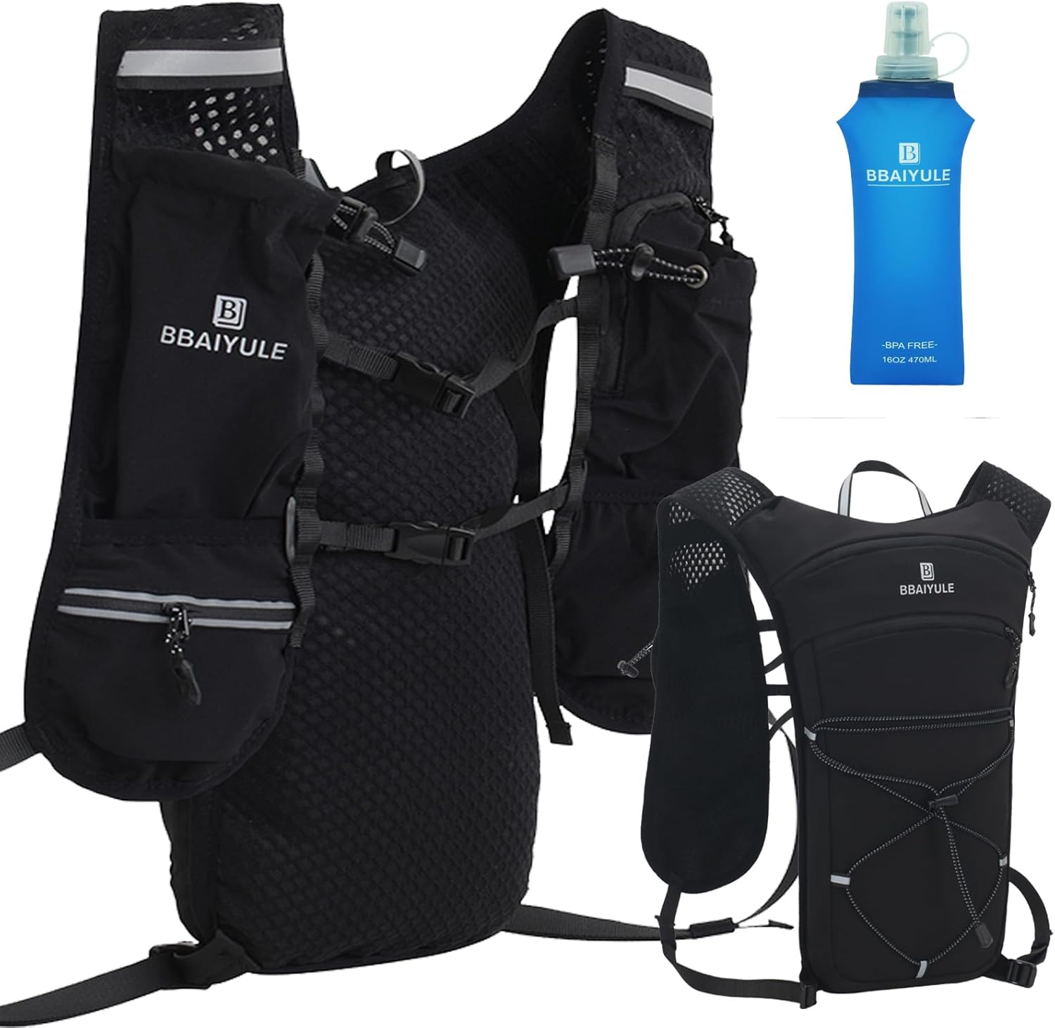 Lightweight Running Vest Backpack Outdoor Sports Trail Racing Marathon Hiking Fitness Bag Hydration Vest Pack for Men Women,Cycling Hydration Backpack Water Backpack image number 1