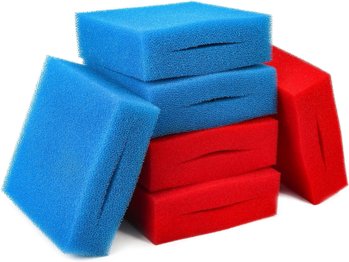 LTWHOME Compatible Replacement Coarse and Fine Foam Filter Sponge Fit for Oase Biotec 5/10/30 (3 X Blue Coarse and 3 X Red Fine Foams) image number 5