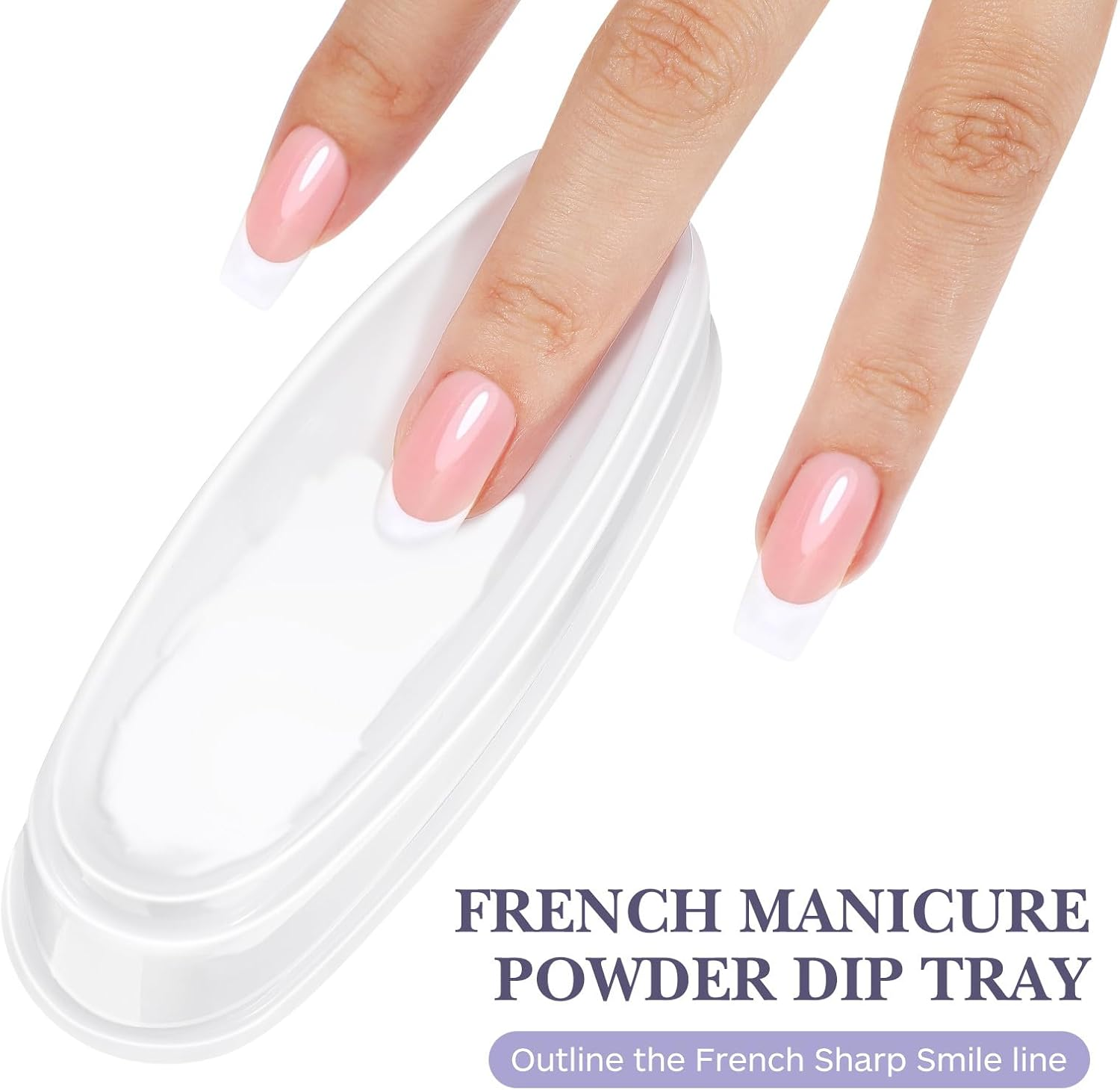 DOITOOL 3Pcs Nail Dip Powder Trays Set Plastic French Tip Nail Dipping Boxes for Manicure image number 5