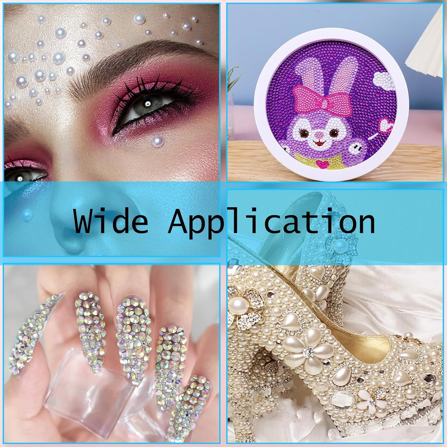 4 Pack Rhinestone Picker Tool, Self Adhesive Wax Pencil for Rhinestones, Rhinestone Pen Gem Picker Tool with Pencil Sharpener Nail Dotting Tool for Nail Art DIY Painting image number 1