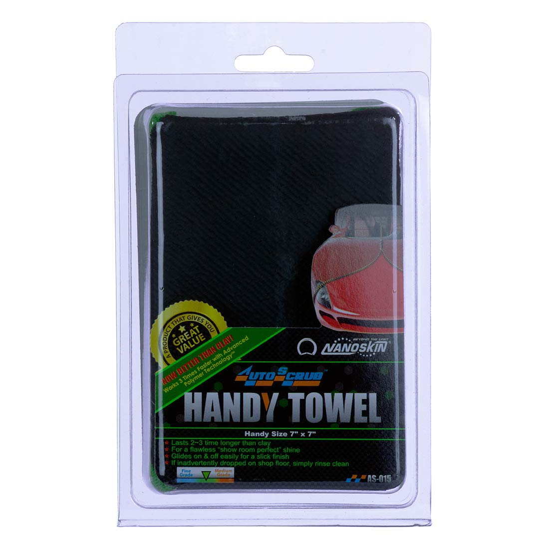 Nanoskin AUTOSCRUB Surface Prep Towel - General Grade 7" X 7" - Patented Clay Bar Replacement Tool to Remove Embedded Contaminants before Wax & Coating | Safe for Painted Surface, Glass, Plastic, image number 4