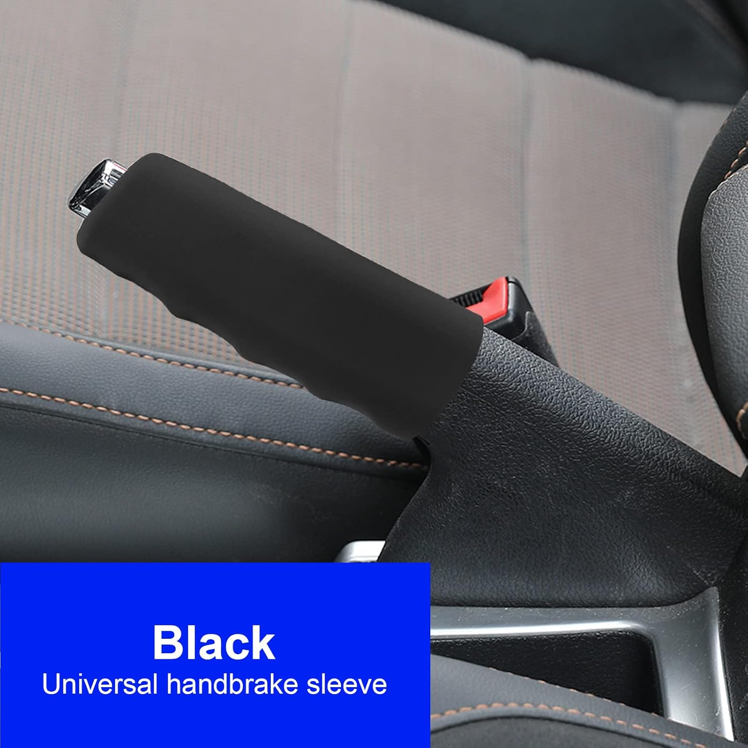 MAEZOE Car Handbrake Cover, 12.2 Cm Anti-Slip Silicone Comfort Trim Cover with Finger Ripples, Parking Brake Lever Decorative Protector for Truck SUV, Car Accessories image number 6