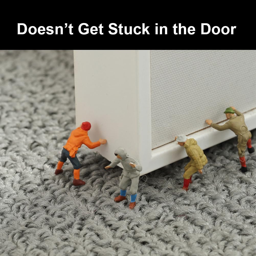 PCSWEET HOME Front Door Mat 50Cm X 80Cm, Non-Slip Entryway Rug, Low Profile Washable Doormat Indoor Entrance, Super Absorbent Welcome Mat for Porch, Patio, Garage, Grey