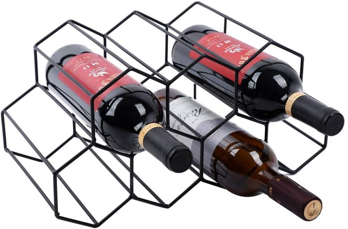 Urban Deco Gold Wine Rack Small Countertop for Cabinets &ndash; 5 Wine Holder Countertop Stylish and Compact Small Wine Racks