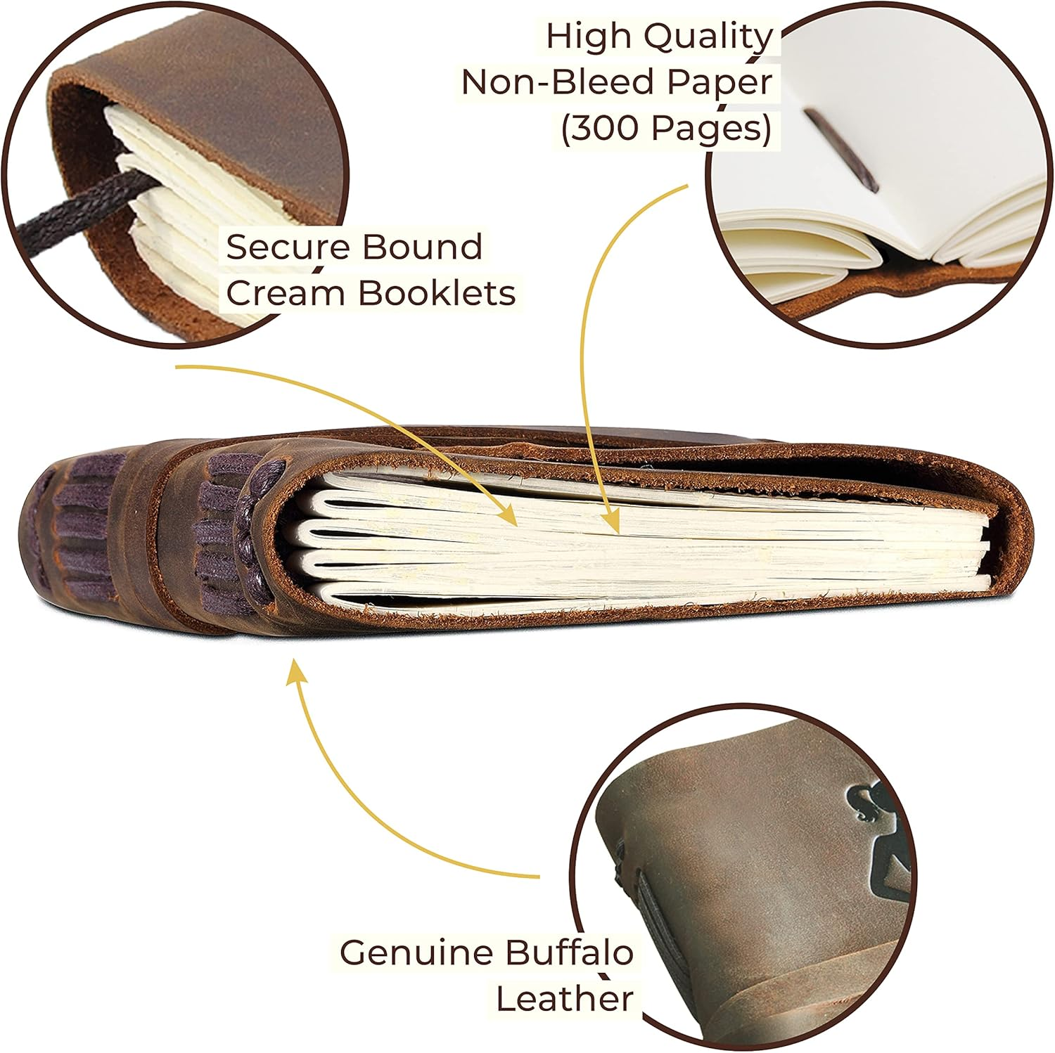 Genuine Leather Journal for Women to Write in | Travel Gift Notebook for Girls | Lady in Heart Dress of Hearts A5 Handmade Travel Diary | Antique Soft Vintage Writing Notebook 6X8 Unlined Paper + Pen image number 3