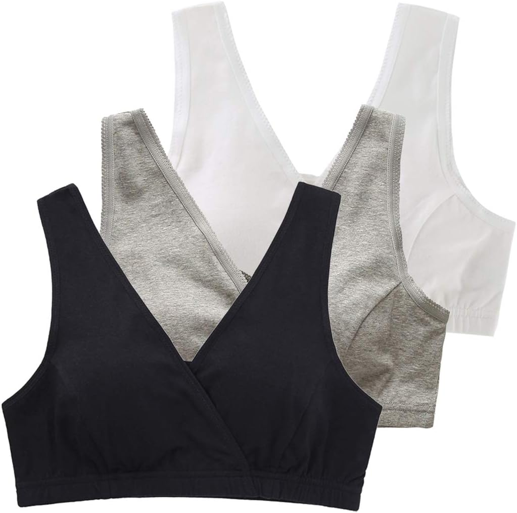 Women'S Cotton V Neck Tank Top/Bra for Maternity and Nursing