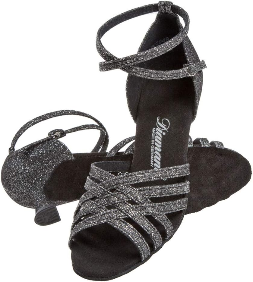 Diamant Ladies Dance Shoes 008-077-519 - Size: UK 5 Black-Silver image number 1