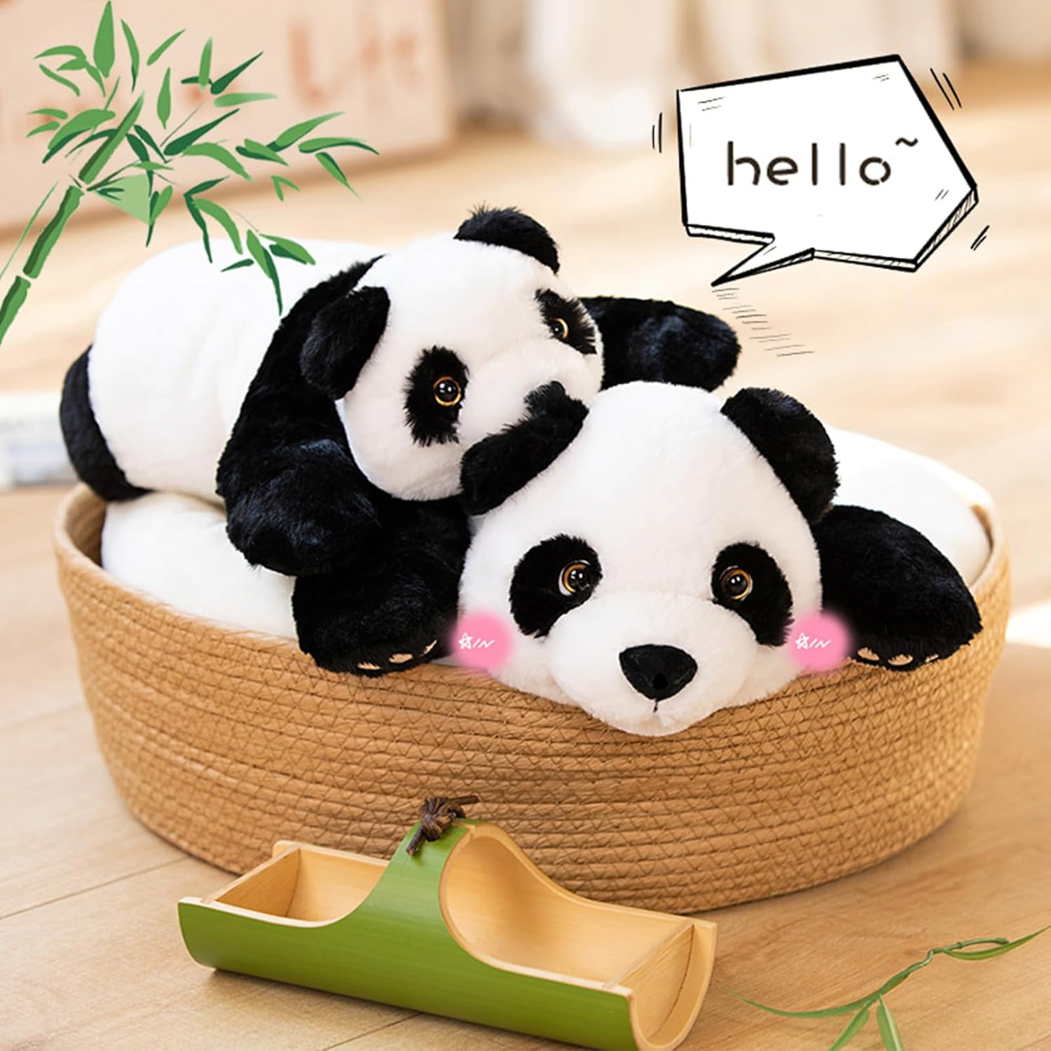 Weighted Stuffed Animals, 15.3" Weighted Panda Plush Toy Cute Panda Weighted Plush Animals Pillow Gifts for Kids Adults Birthday, Valentine'S Day image number 5