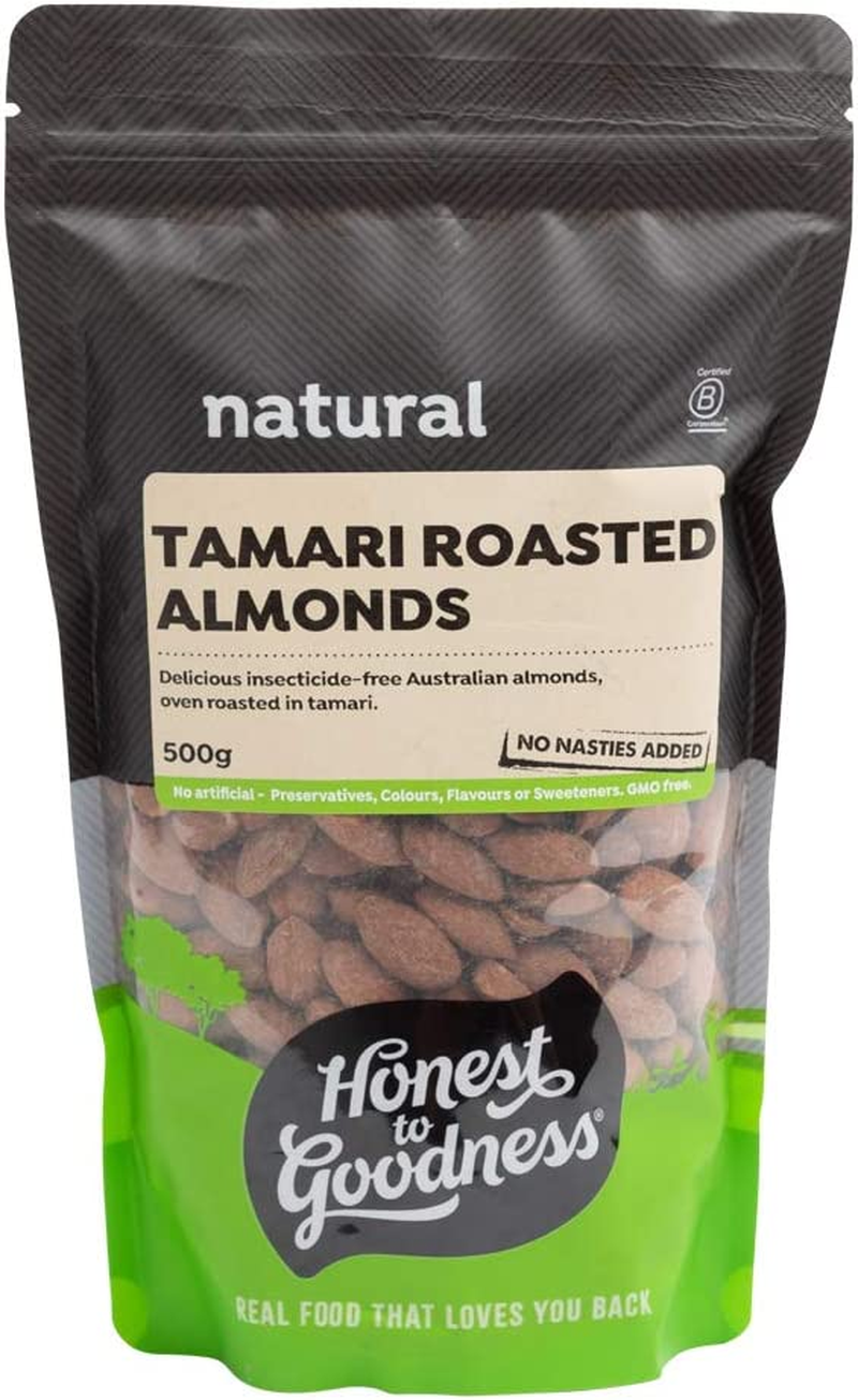 Honest to Goodness, Tamari Roasted Almonds, 500 G - Indulge in Our Highly Sought-After Snack, Bursting with Flavor, an Irresistible Combination - Guilt Free. image number 4