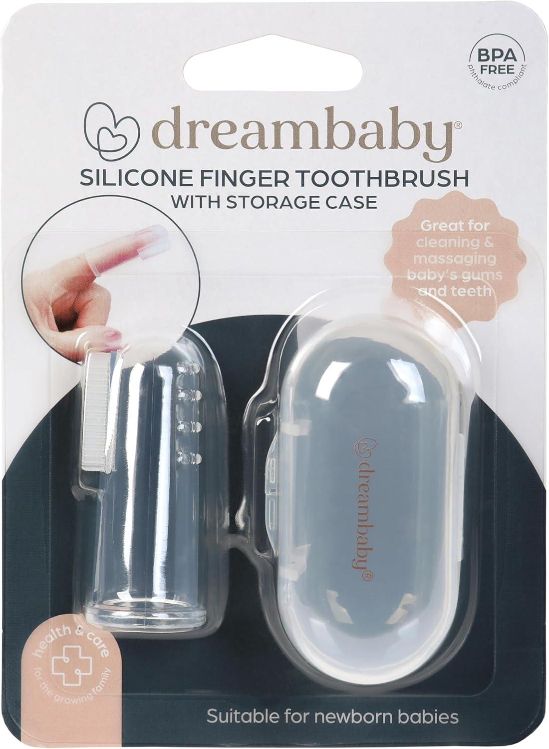 Dreambaby Silicone Finger Toothbrush, 1 Count, Clear (L309) image number 4
