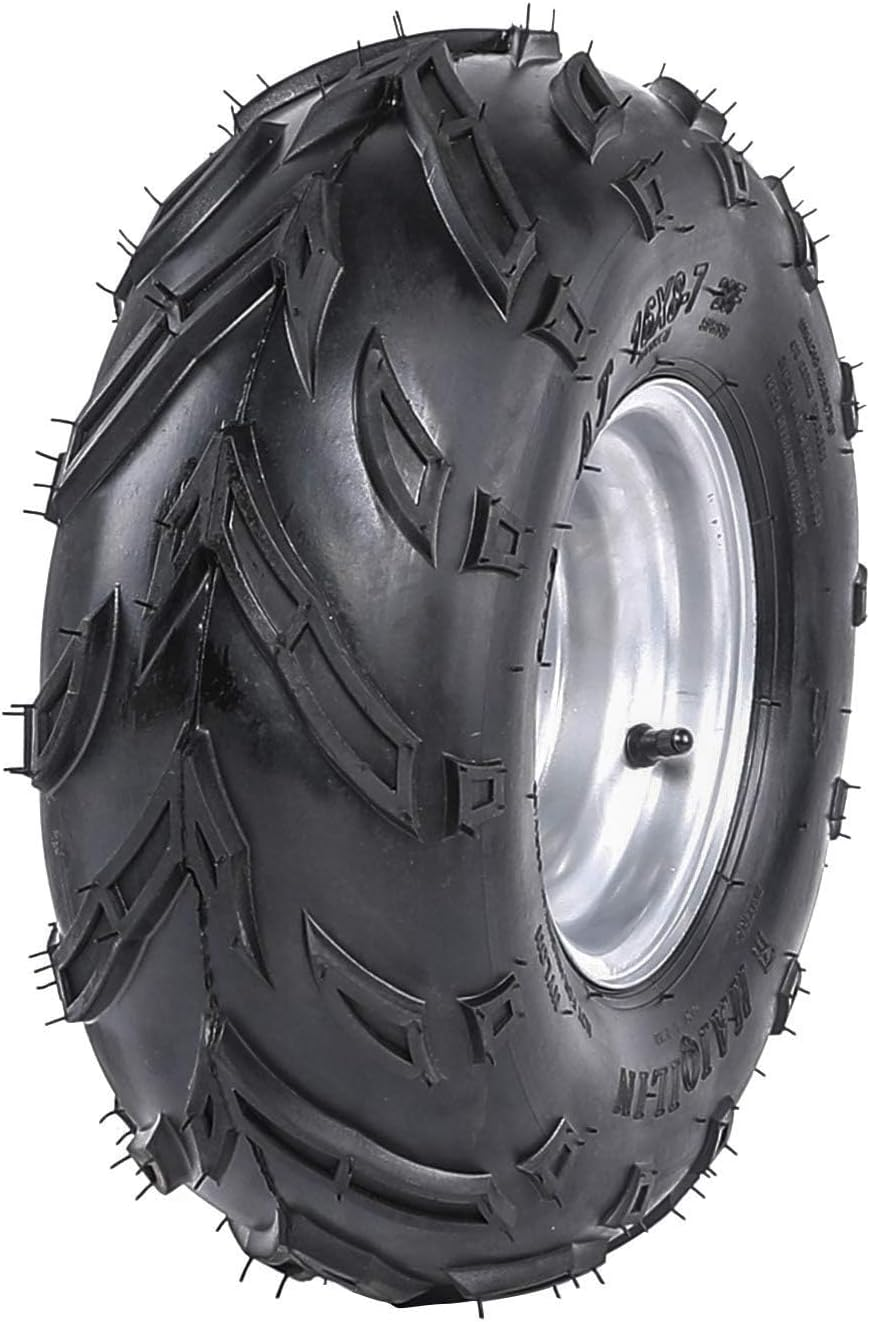 Set of 2 7 Inch Go Kart Tires Wheels 16X8-7 ATV Tubeless Tires and Rims 3 Stud 16X8X7 for Go Cart UTV Quad Bike Buggy Mini Bike 4 Wheelers Ride on Mower Taotao Coolster 110Cc 125Cc (2Pcs)